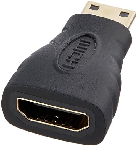 Oraima Mini HDMI (C) Male to HDMI (A) Female Adapter Converter Plug Type C to A (Black)