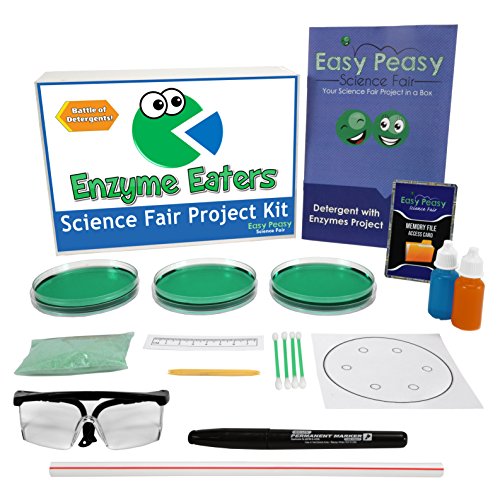 Easy Peasy Science Fair Project Kit - Enzyme Eaters â€“ Top Science Learning Kit -Simple and Easy