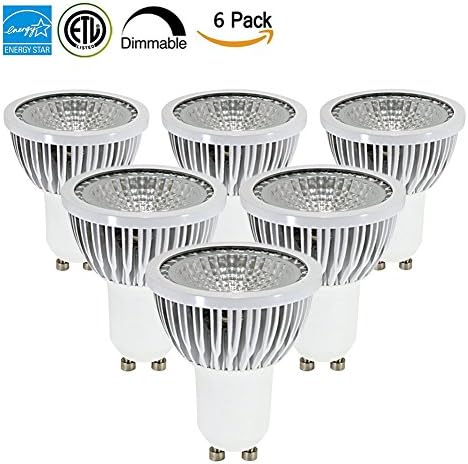 Drart Led Household Bulbs Spotlight Cob GU10 120V Flood Lights, 50W Replacement Halogen Bulb Daylight (6 Pack)