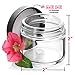 2 Oz Small Glass Jars with Air-tight Lids - 24 Pack Empty Little Clear Glass Refillable Cosmetic Containers with Labels - BPA Free