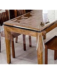 DiamondHome Clear_Transparent Tablecloth Heavy Duty Kitchen Table TOP Cover Water Proof Hard Plastic Vinyl Spills Protector (60