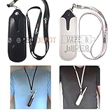 Premium Faux Leather EGO Necklace Lanyard for eGo-t, eGo-w, eGo-c, eGo-F, eGo Twist, eCig- Carry Case in Black or White (Black)