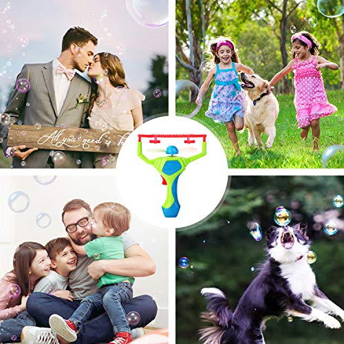 Bubble Machine, Vogek Gun Shooter Bubble Blower Wand Bubble Fan Bubble Maker Playing Game Toy Gift with One Bottle of Soap Solution for Party, Outdoor & Indoor Games, Bubble Gifts for Kids Girls Boys - Thumbnail 5
