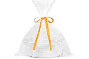 ABenkle Small Basket Empty Gift Basket, Decorative Boho Rope Woven Nursery Storage Organizer Dog Toy Baskets for Baby Showers Christmas Easter with Gift Bags and Ribbons, 12"X 8" X 5"