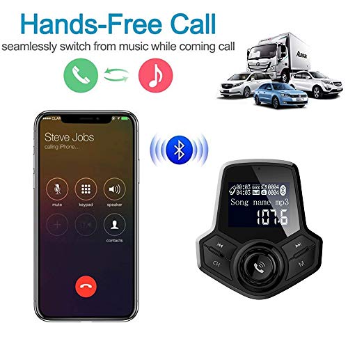 Bluetooth FM Transmitter Car, VIKASI Wireless inCar Radio Transmitter