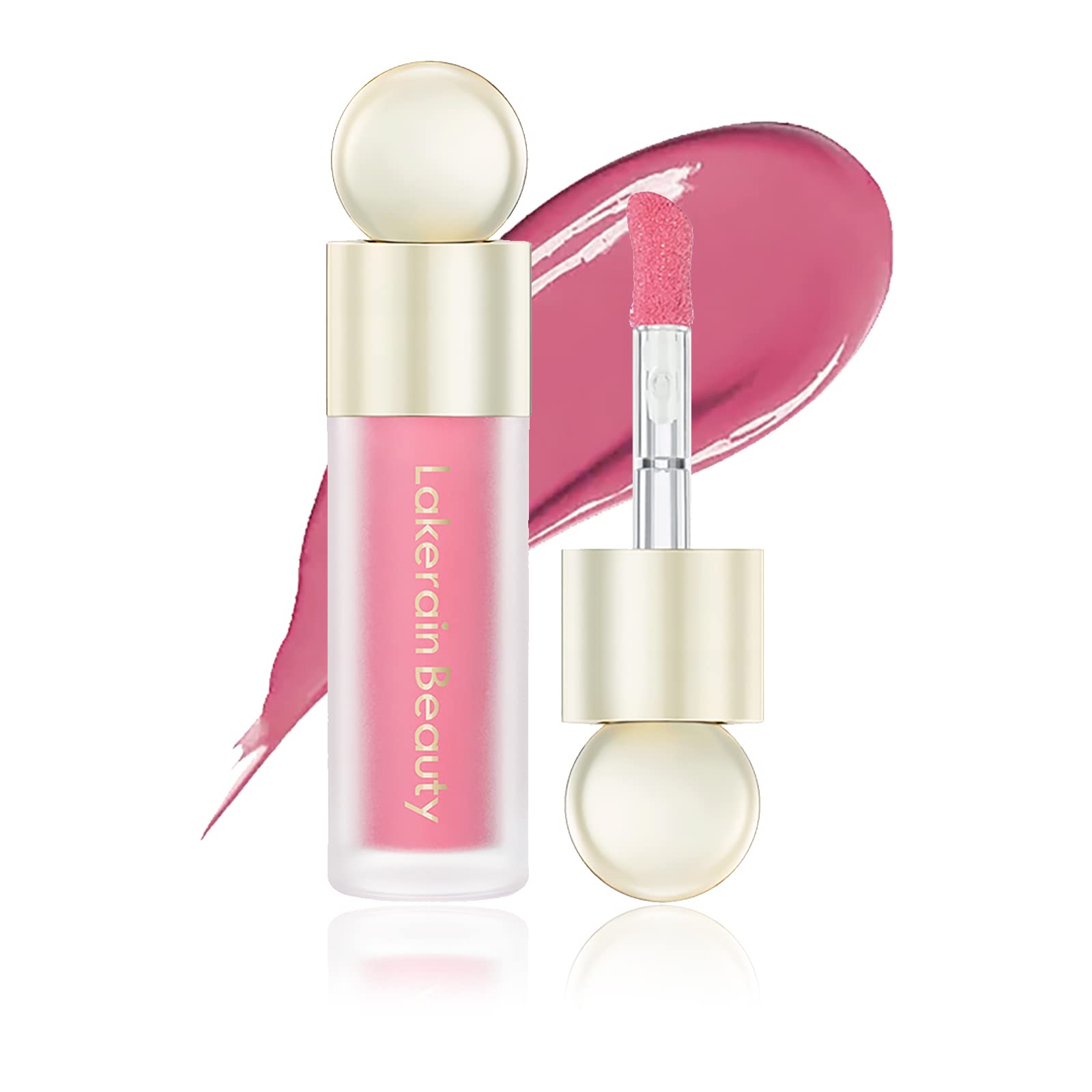 Prreal Liquid Blush, Velvet Cream Blush Face Makeup, Matte Soft Liquid Blusher for Cheek, Long-lasting and Waterproof, Dewy Finish Cheek Tint Blush to Create Natural-looking Flush, Peach Pink