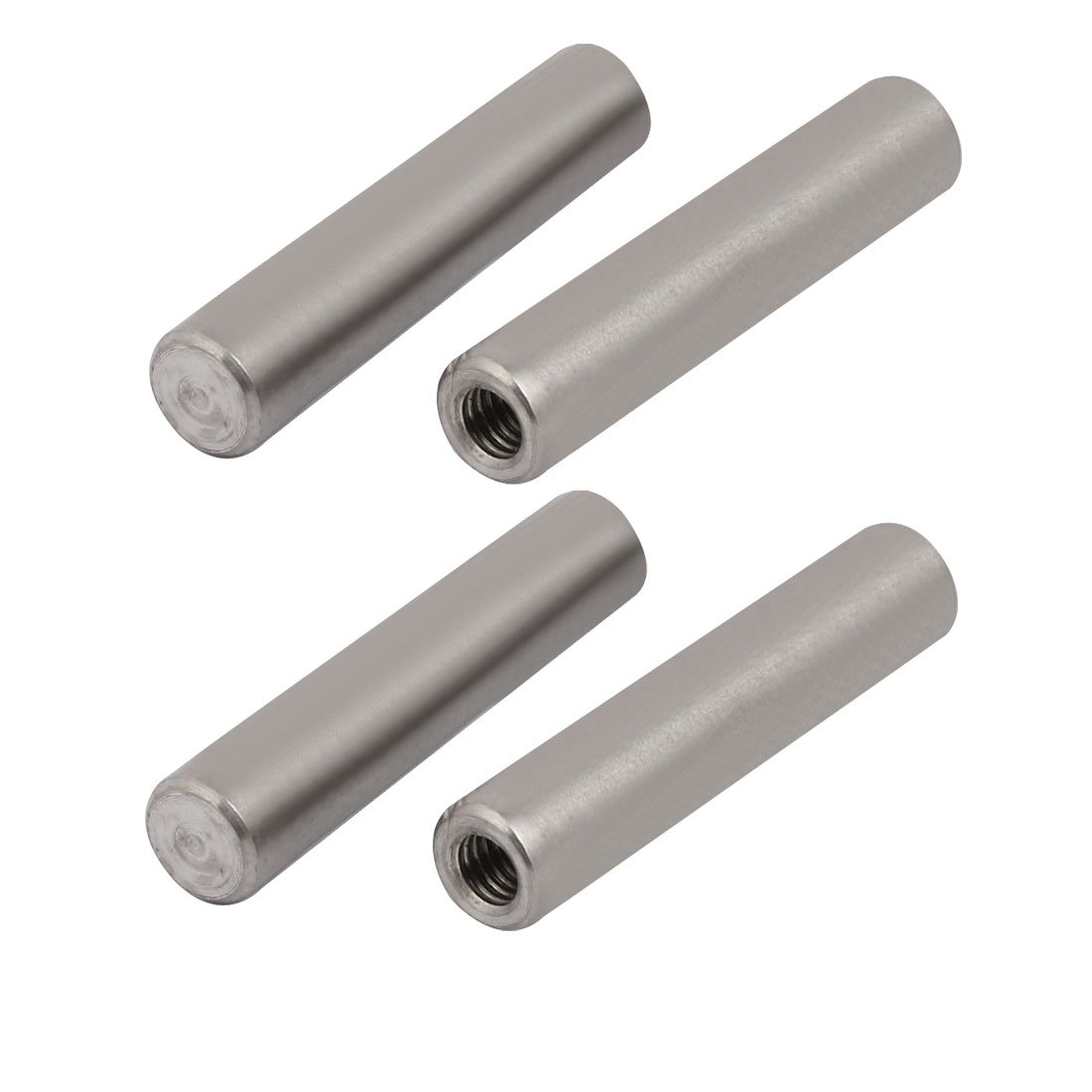 Sourcingmap 304 Stainless Steel M6 Female Thread 10mm x 50mm Cylindrical Dowel Pin 4pcs
