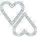 Pack of 2 Heart Shaped Wire Wreath Frame 12 Inches Dark Green Metal Wreath Frame for DIY, Floral Decorations on Weddings, Proposal, Greeting Party, Celebrations