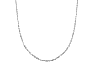 COZMOS SOLID CHAINS 1mm thick solid sterling silver 925 Italian ROPE chain necklace chocker bracelet anklet with spring ring clasp jewelry - 15, 20, 25, 30, 35, 40, 45, 50, 55, 60, 65, 70, 75, 80, 85, 90, 95, 100cm