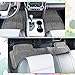 Zone Tech All Weather Rubber Semi Pattern Car Interior Floor Mats – 4-Piece Set Gray Heavy Duty Car Interior Floor Mats