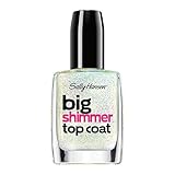 Sally Hansen Treatment Big Shimmer Top Coat Nail Color, Twinkle Snows, 0.4 Fluid Ounce