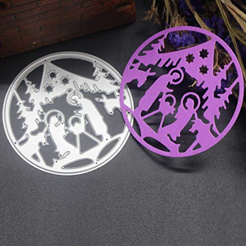 Cutting Dies Christmas, Round Folder Metal Cutting Dies Card Making Scrapbooking Stencils Album Paper Card Craft Embossing DIY Decorative Background