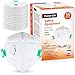 Disposable Dust Masks for face - NIOSH Certified - Safety N95 Respirator Mask with breathing valve (15 pack) | Multi-Layer Protection (VALVE)