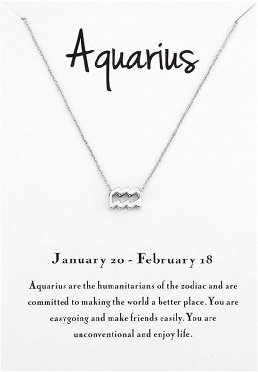 Mocya Zodiac Necklace for Women Jewelry Horoscope Constellation Pendant Astrology Birthday Gifts