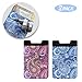 SHANSHUI Phone Card Holder, Ultra-Slim Lycra Stretchy Self Adhesive Stick On Wallet Card Holder Pocket Compatible for iPhone Android and Most Smartphones (Paisley / 2pcs)