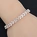 Oksale Women Fashion Roman Style Crystal Diamond Bangle Bracelets Elegant Charm Rhinestone Bracelets Gifts (Rose Gold)