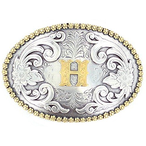 M F Western Products Womens MF H Initial Belt Buckle Silver