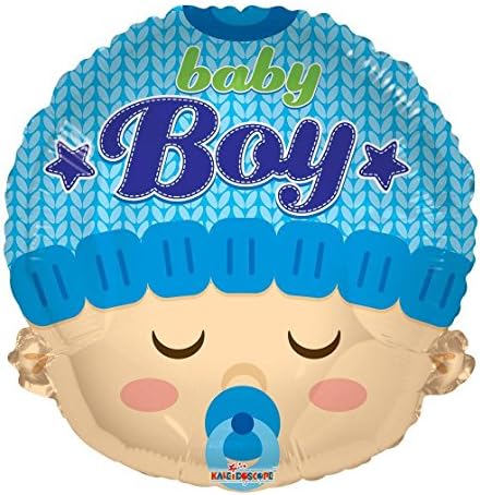 Baby Boy Head Balloon 18" Gender Reveal Shower Baby Party Foil Mylar Helium