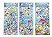 Happy Underwater Sea World Stickers 6 Sheets with Angelfish, Sharks, Starfish, Hippocampus - PVC Ocean Foam Fish Stickers for Kids - 240 Stickers