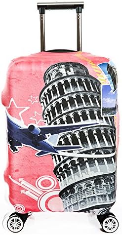XABL Thicken Durable Travel Suitcase Luggage Protective Cover - Only Cover (M (Fit 22-24 Inch Luggage), Tower)