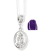 Dave The Bunny St Martha Necklace - St Martha Medal Necklace for Domestic Workers - Stainless Steel Snake Chain with Metal Alloy Charm - Elegant Gift for Home Care Professionals