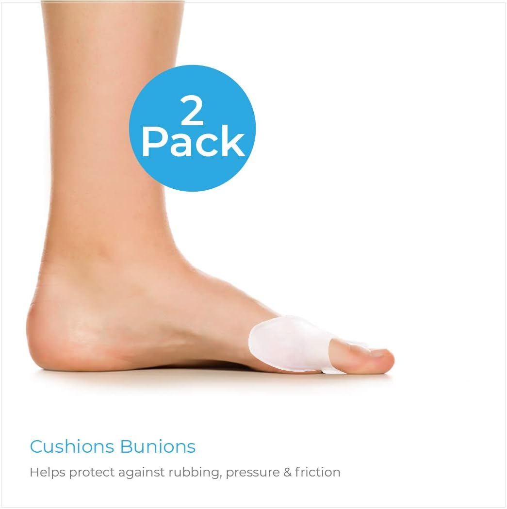 NatraCure Gel Big Toe Bunion Guards & Toe Spreaders (2 Pieces) - Pain Relief for Crooked, Overlapping Toes, Pressure, Protector, Corrector, Shield, Spacer, Pad, Separator, Cushion - 1315-M CAT 2PK: Health & Personal Care