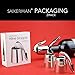 Wine Stoppers 2 PACK, SaikerMan Stainless Steel Wine Bottle Plug Saver, Reusable Vacuum Rubber Sealer, Keeps Wine Fresh