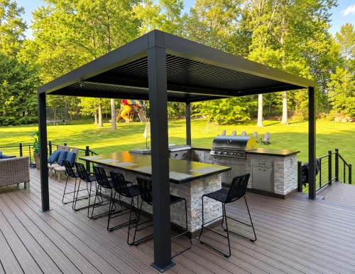 PURPLE LEAF 12x14 Aluminum Louvered Pergola Review: Adjustable Roof Patio Shelter image 27