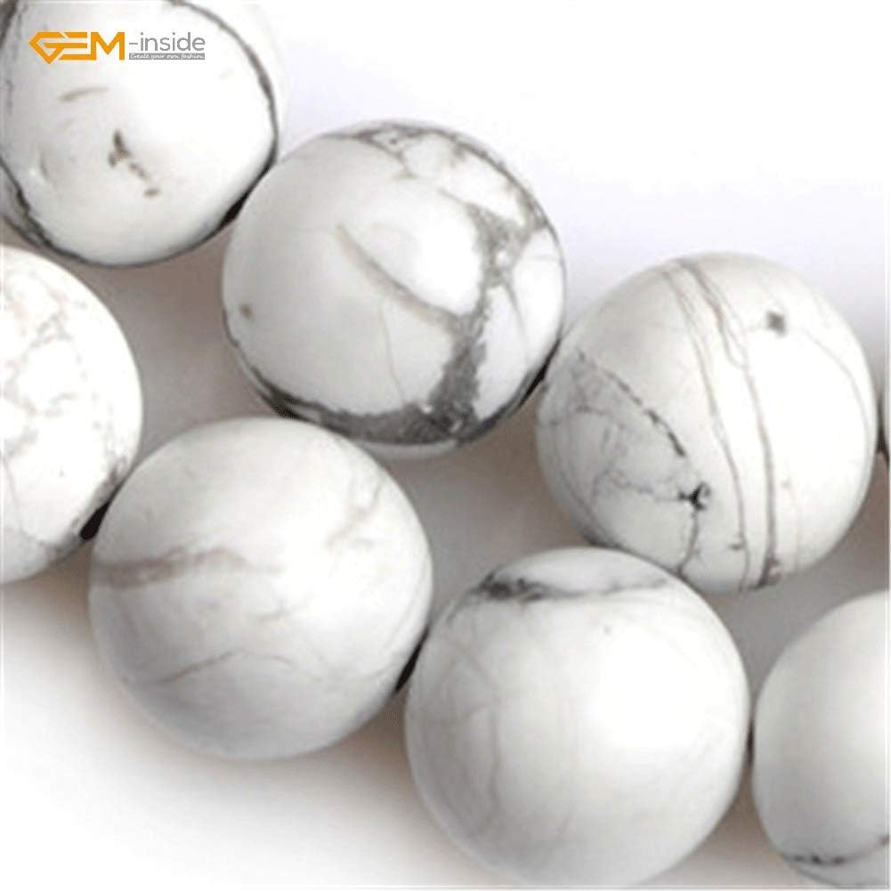 SHGbeads 10mm Frost Matte White Howlite Jasper Semi Precious Gemstone Round Loose Beads for Jewellery Making DIY Handmade Craft Supplies 15" - Image 4