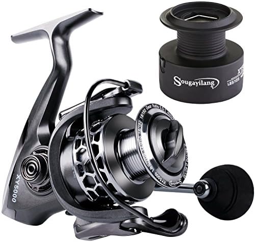 Sougayilang Fishing Reel 13+1BB Light Weight Ultra Smooth Aluminum Spinning Fishing Reel
