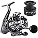 Sougayilang Fishing Reel 13+1BB Light Weight Ultra Smooth Aluminum Spinning Fishing Reel with Free Spare Graphite Spool