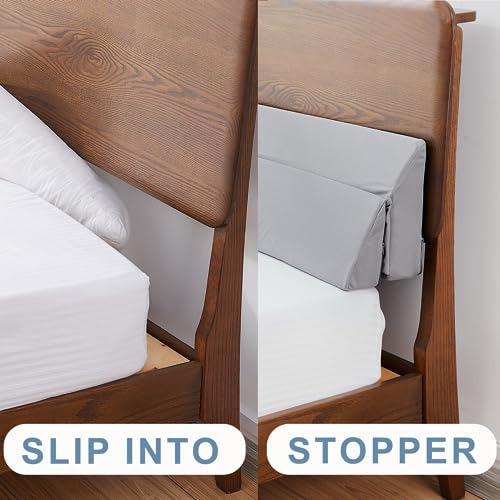 Limthe King Bed Wedge Pillow for Headboard,Adjustable Bed Gap Filler