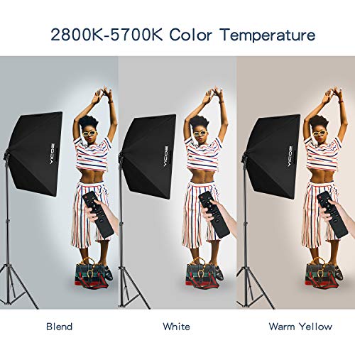 YICOE Softbox Lighting Kit Photography Photo Studio Equipment