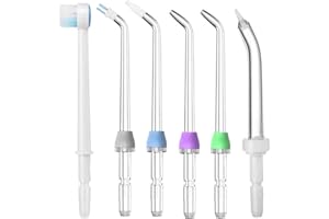 CAREPIK Flosser Replacement Tips for Waterpik Water Flosser, High-Pressure Water Flosser Tip Replacement, Compatible with Waterpik Oral Irrigator (6Pack)