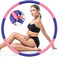 DUTISON Fitness Erwachsene Hoop Reifen, Gewichtet Rostfreier Stahl Übungsreifen Hoop zur Gewichtsabnahme mit Schaumstoff...