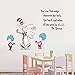 Runtoo Dr Seuss Quotes Saying Wall Decals Kids Educational Wall Stickers Children Reading Room Baby Nursery Wall Décor