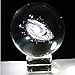 Omitfu 3 Inch/80MM Galaxy Ball Crystal Display Globe Full Sphere Glass Paperweight Fengshui with Clear Stand (Gifted Box Package)