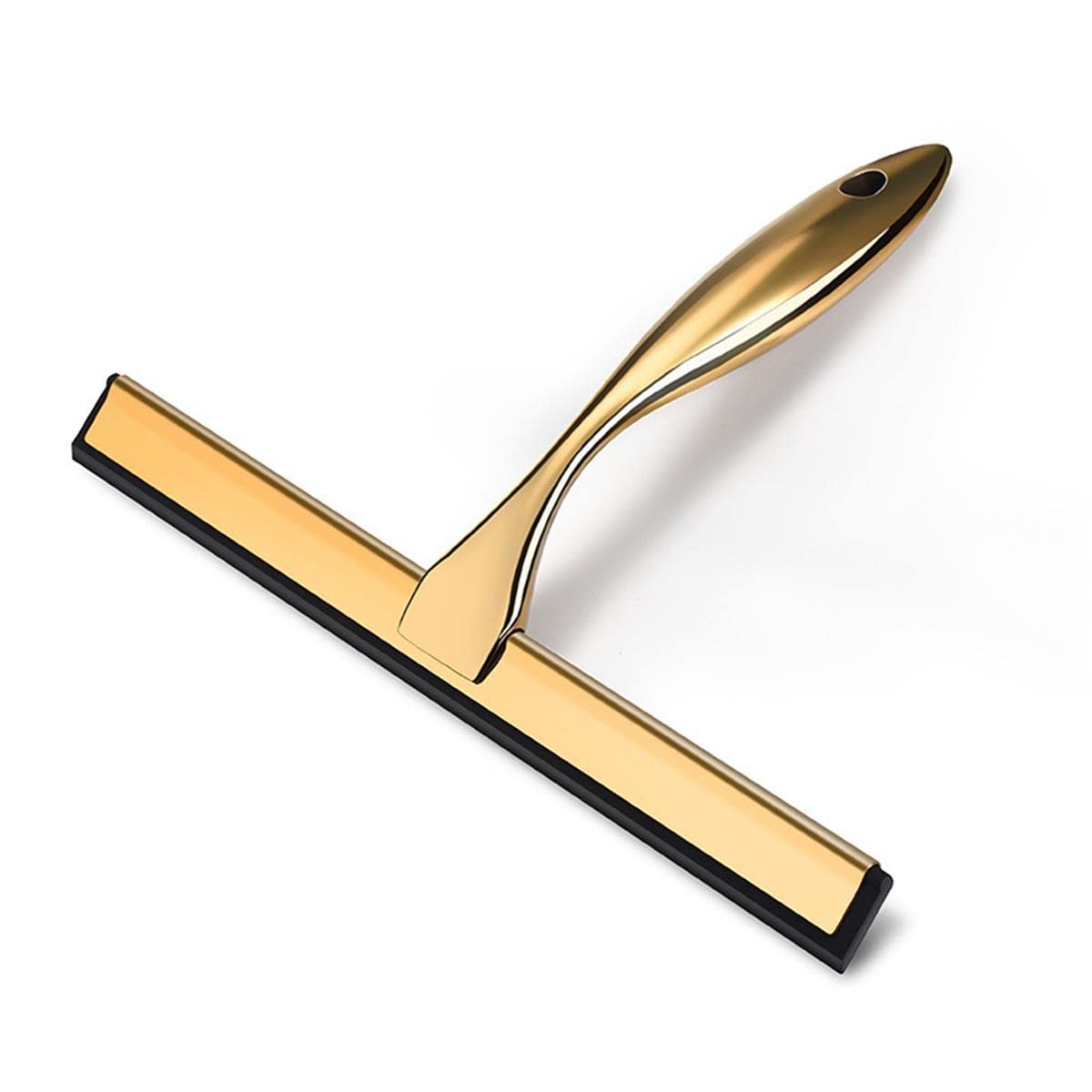 Photo 1 of 10inch T Shape Water Squeegee for Cars,Bathroom,Glasses or The top of Kitchen Range stailess Steel Gold Finish