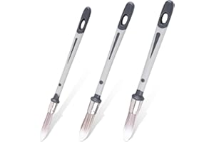 SAVITA 3pcs Paint Brushes for Walls, 0.45/0.6/0.7 inch Small Paint Brush Wall Trim Painting Tools Ideal for Baseboards House Wall Corners Paint Edger Brush and Touch Up Painting