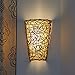 It's Exciting Lighting IEL-2110 Shade with Wicker and Flicker Sconce, Tan Shade With Brown Wicker, Battery Operated, Lightweight And Mobile