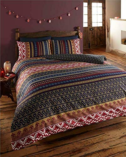 Homemaker ® Duvet cover sets geometric print boho style quilt cover & pillow cases (Double)