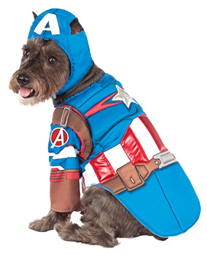 Rubies Costume Avengers Assemble Deluxe Captain America Pet Costume, Large