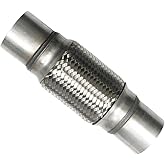 2.5 Inch Flex Pipe Exhaust 2.5'' Flexible Exhaust Pipe Coupler Inner Braid 10Inch Length Repair Tube(2.5Inch)
