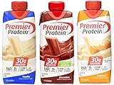 Premier Protein High Protein Shakes, Variety Pack (Vanilla, Chocolate, Caramel), 11oz Each, Pack of 12