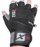 2016 Evo 2 Weightlifting Gloves with Integrated Wrist Wrap Support-Double Stitching for Extra Durability-Get Ripped with the Best Body Building Fitness Crossfit and Exercise Accessories