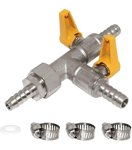 Beduan 3-Way Stainless Ball Valve - 3/8 Hose Barb, Y-Shape, Perfect For Water, Fuel, Air & Gas Lines - View #6