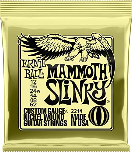 Ernie Ball, Mammoth Slinky Nickel Wound, Corde per chitarra elettrica, diametro 12-62