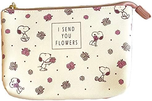 Amazon スヌーピー Wフラットポーチ コスメポーチ 大容量 ピンク レディース 通販