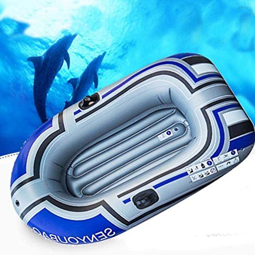 SWM Schlauchboot Kajak Kanu 1-Person Schlauchboot Rafting Angelboot Mit Aufblasbarer Fußpumpe Und Bootspaddel 140 Kg… – Bild 8