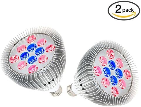 ENJO 2 Pack 12W LED Grow Lights Bulb Grow Lamp for Indoor Hydroponics Greenhouse Organic